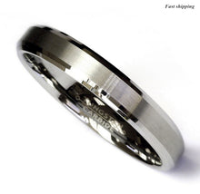 Load image into Gallery viewer, 8/6mm Titanium Color Two Tone Tungsten Carbide Wedding Band Men's Ring Bridal Jewelry