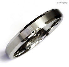 Load image into Gallery viewer, 8/6mm Titanium Color Two Tone Tungsten Carbide Wedding Band Men's Ring Bridal Jewelry