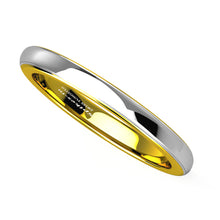 Load image into Gallery viewer, 8/6mm Dome 18K Gold Silver Mens Tungsten Ring Wedding Band Bridal