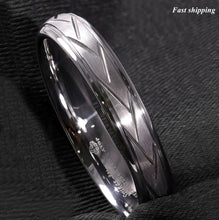 Load image into Gallery viewer, 8/6mm Dome Silver infinity Brushed Center Tungsten Ring Bridal Band