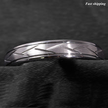 Load image into Gallery viewer, 8/6mm Dome Silver infinity Brushed Center Tungsten Ring Bridal Band