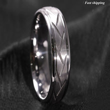 Load image into Gallery viewer, 8/6mm Dome Silver infinity Brushed Center Tungsten Ring Bridal Band