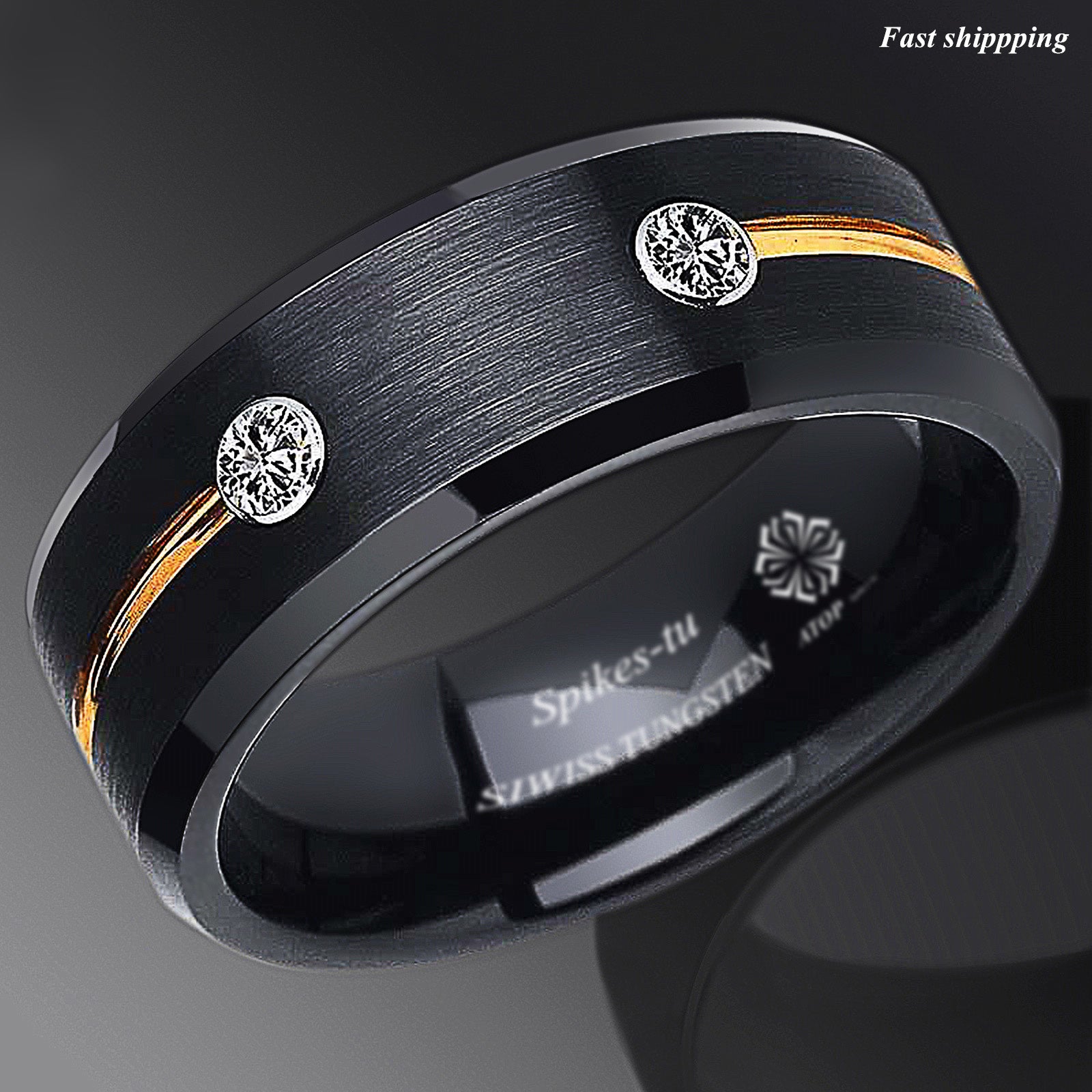 LerchPhi 8mm Black Tungsten Ring for Men Wedding India | Ubuy