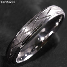 Load image into Gallery viewer, 8/6mm Dome Silver infinity Brushed Center Tungsten Ring Bridal Band
