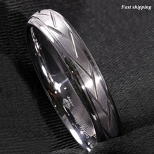 Load image into Gallery viewer, 8/6mm Dome Silver infinity Brushed Center Tungsten Ring Bridal Band
